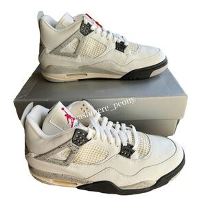 NIB Nike Air Jordan 4 Retro 1999 White Cement 136013-101 With Box Men’s Size 12